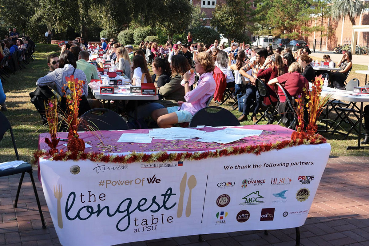 Photo of The Longest Table @ FSU check-in table